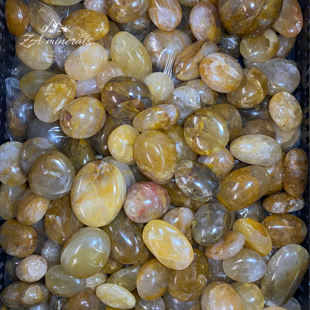 Polished Yellow Hematoid Palmstones  1kg