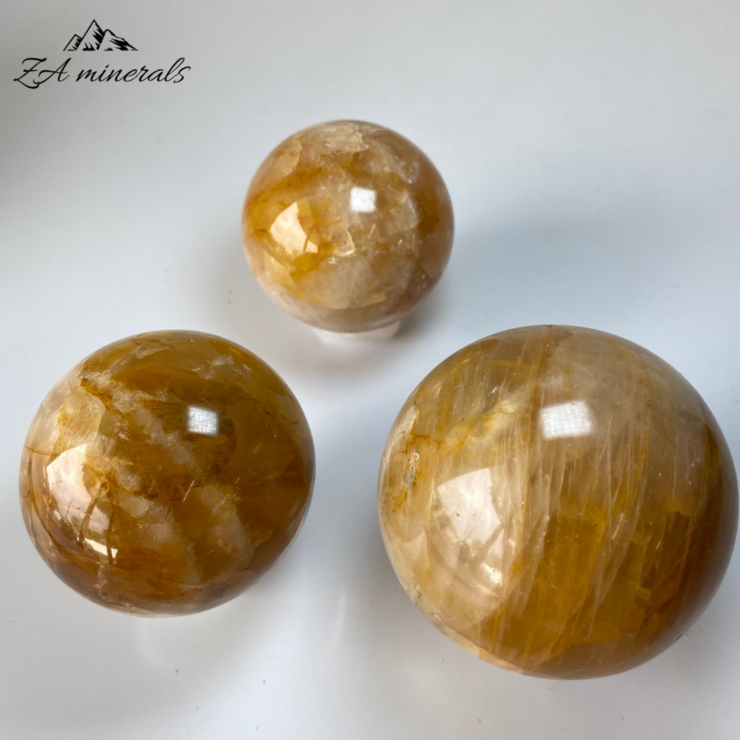 Polished Yellow Hematoid Spheres  1kg