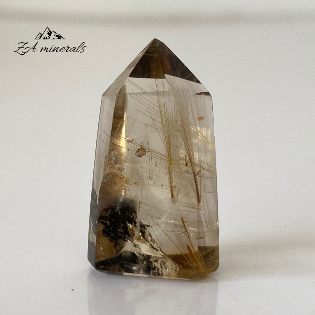 Polished Rutilated Citrine Point 0.007kg