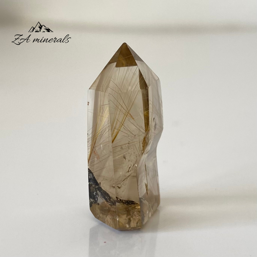 Polished Rutilated Citrine Point 0.007kg