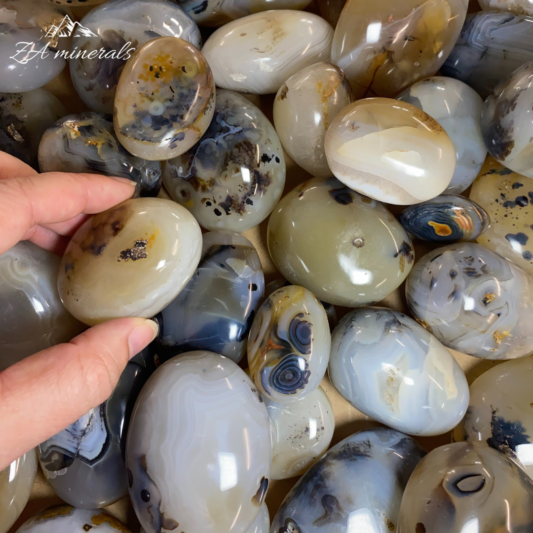 Polished Dendritic Agate Palmstones 1kg