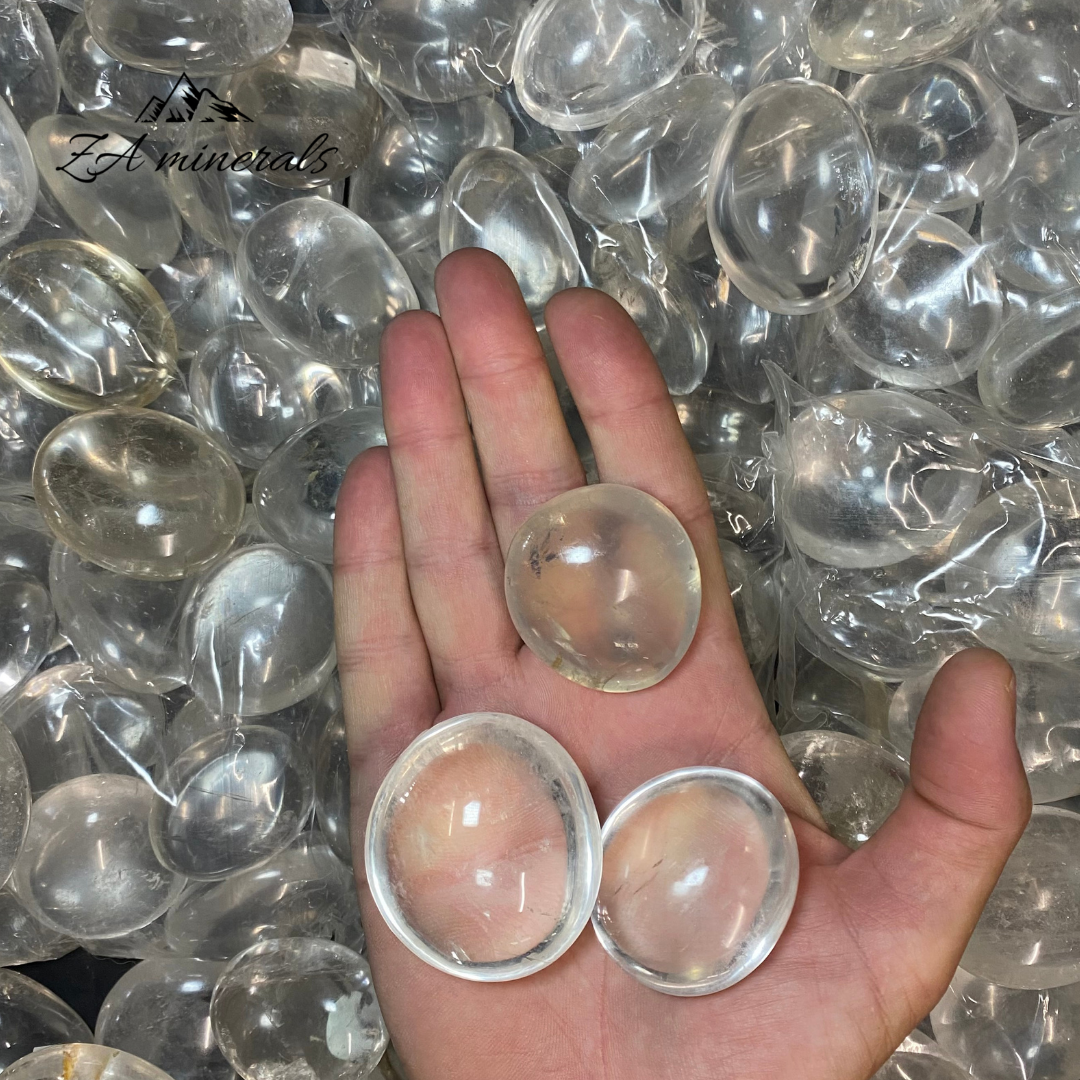 Polished Clear Quartz Palmstones 1kg