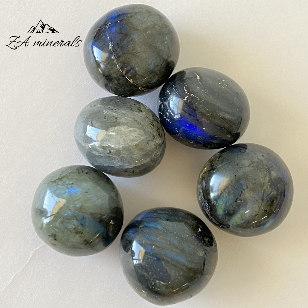 Six Labradorite gumballs from Madagascar 