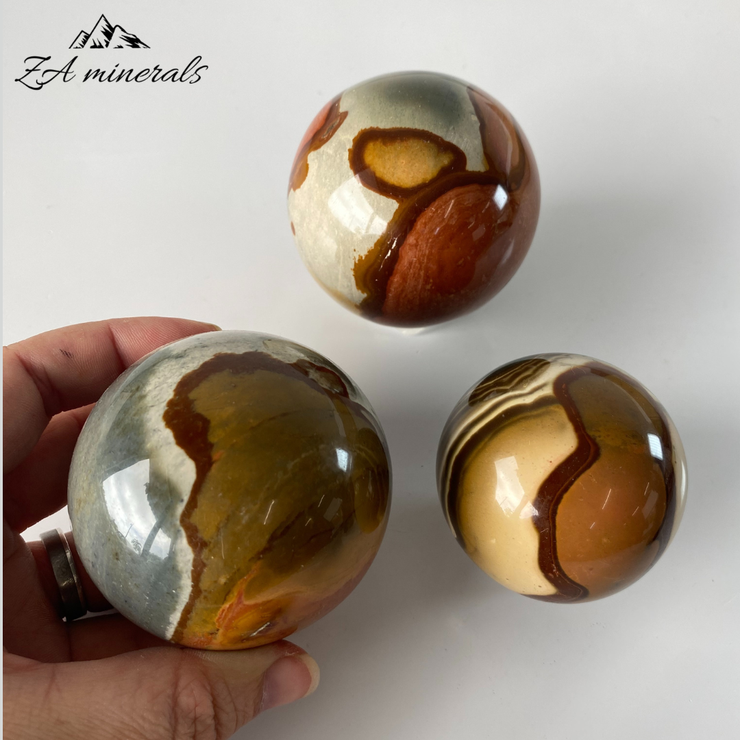 Polished Polychrome Jasper Spheres  1kg