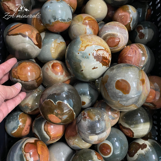 Polished Polychrome Jasper Spheres  1kg