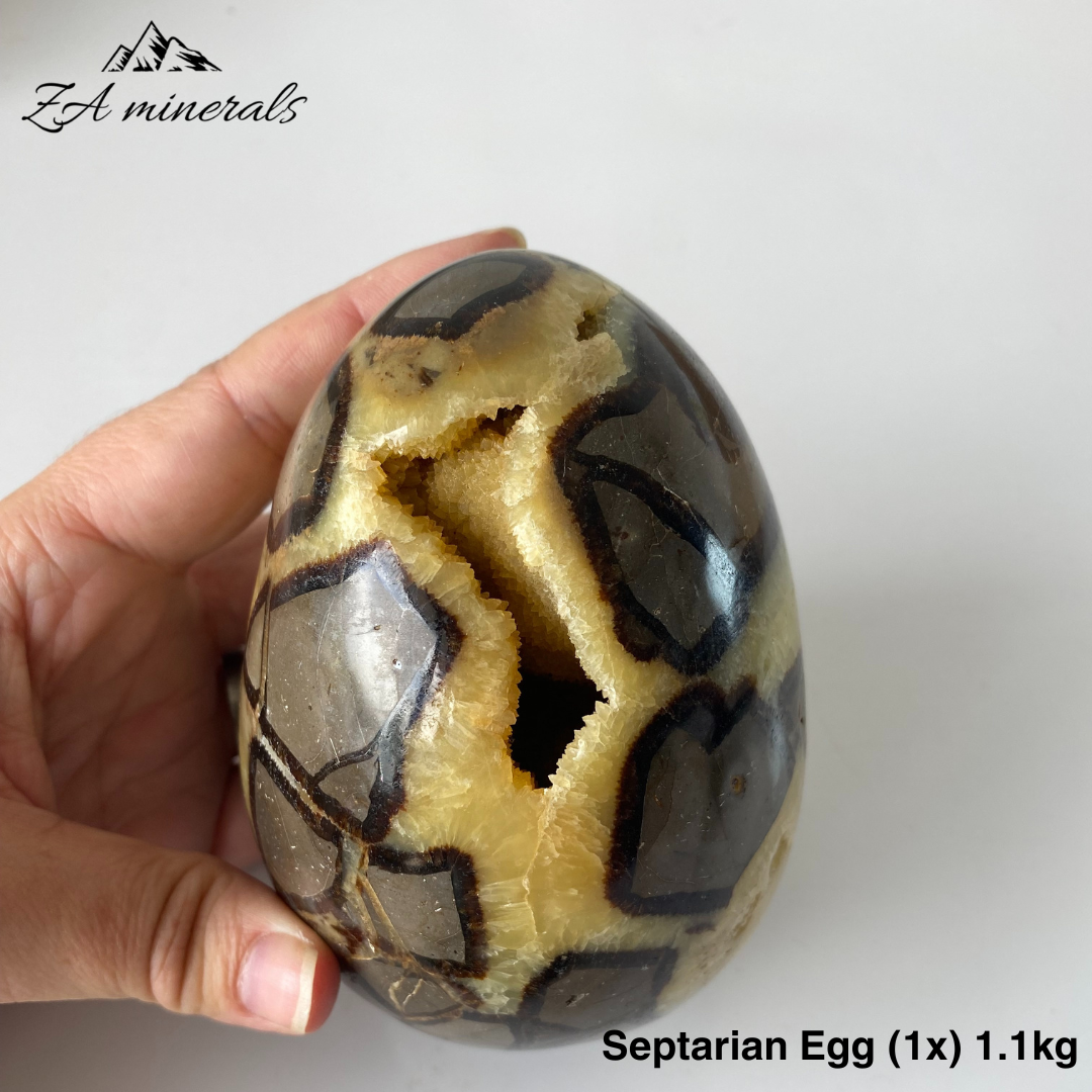 Polished Yellow Septarian Eggs 1kg